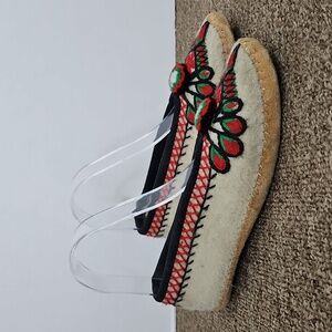 Vintage Polish Highlander Handmade Felt  Slippers Sz 35
